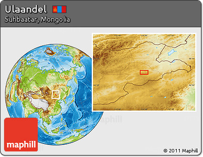 Physical Location Map of Ulaandel