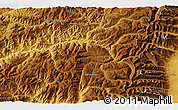 Physical 3D Map of the area around 46° 26' 14" N, 114° 40' 30" W
