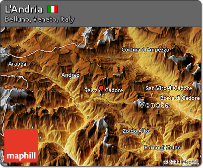 Physical 3D Map of L'Andria
