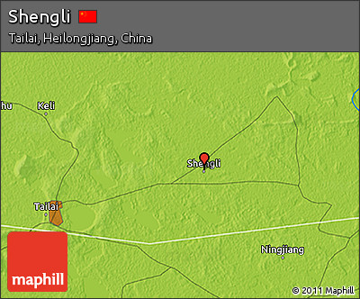 Physical 3D Map of Shengli
