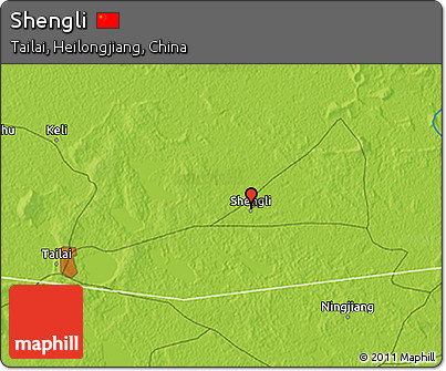 Physical 3D Map of Shengli