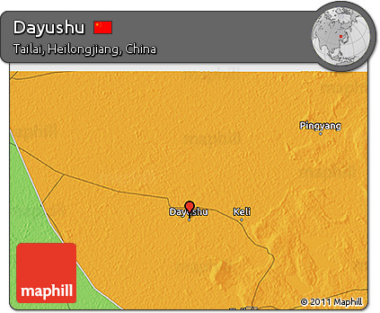 Political 3D Map of Dayushu