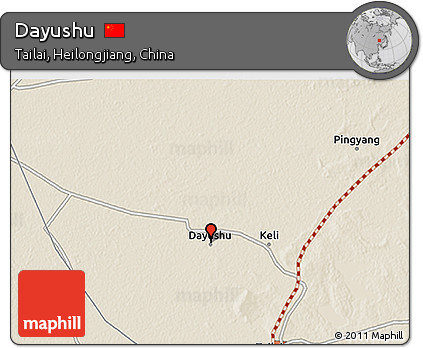 Shaded Relief 3D Map of Dayushu