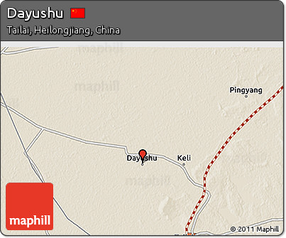 Shaded Relief 3D Map of Dayushu