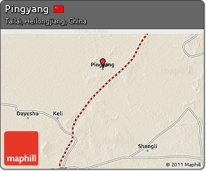 Shaded Relief 3D Map of Pingyang