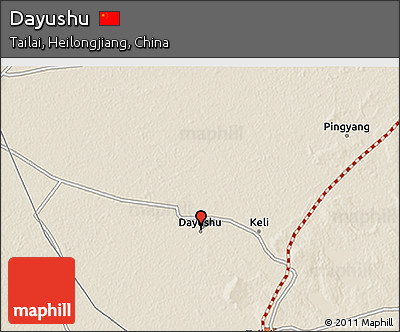 Shaded Relief 3D Map of Dayushu