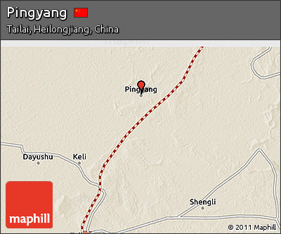Shaded Relief 3D Map of Pingyang
