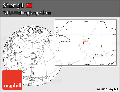 Blank Location Map of Shengli