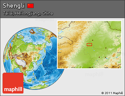 Physical Location Map of Shengli
