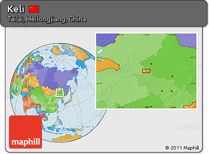 Political Location Map of Keli