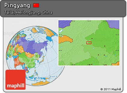 Political Location Map of Pingyang
