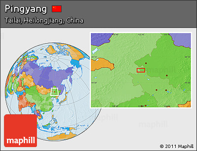 Political Location Map of Pingyang