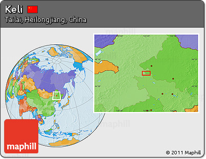 Political Location Map of Keli
