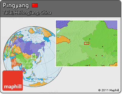 Political Location Map of Pingyang