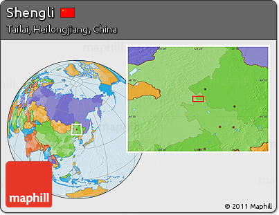Political Location Map of Shengli