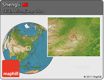 Satellite Location Map of Shengli