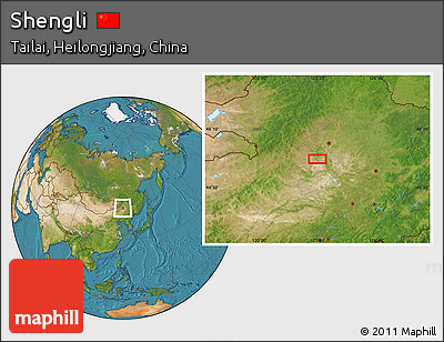 Satellite Location Map of Shengli