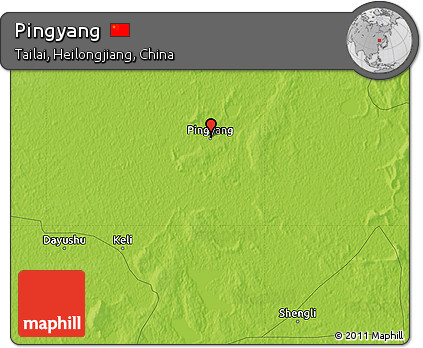 Physical Map of Pingyang