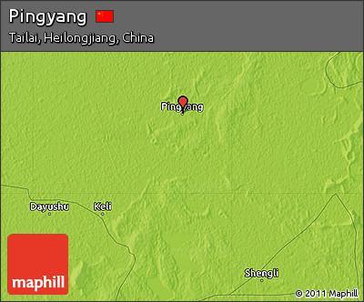 Physical Map of Pingyang