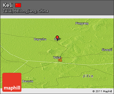 Physical Panoramic Map of Keli