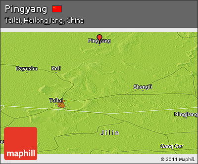 Physical Panoramic Map of Pingyang