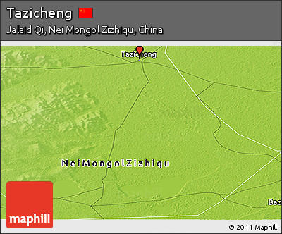 Physical Panoramic Map of Tazicheng