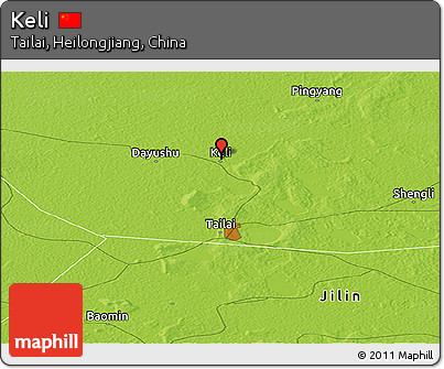 Physical Panoramic Map of Keli