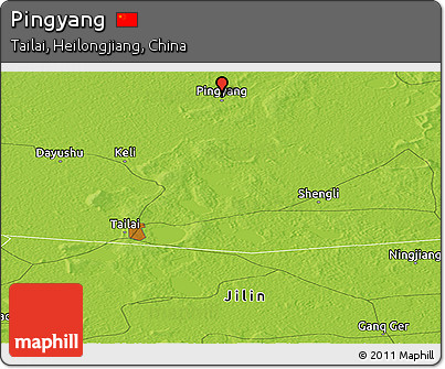 Physical Panoramic Map of Pingyang