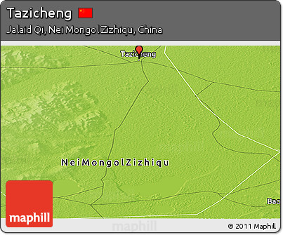 Physical Panoramic Map of Tazicheng