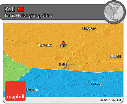 Political Panoramic Map of Keli
