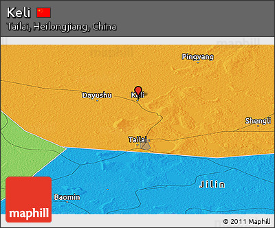 Political Panoramic Map of Keli