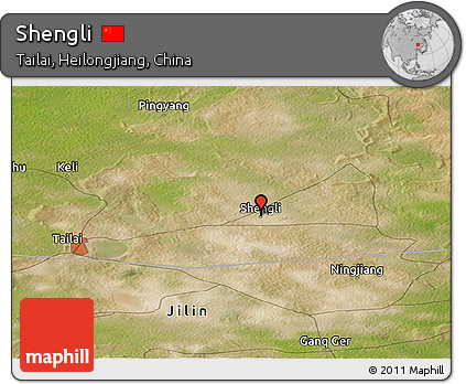 Satellite Panoramic Map of Shengli