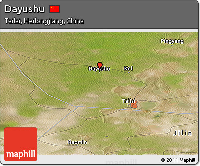 Satellite Panoramic Map of Dayushu