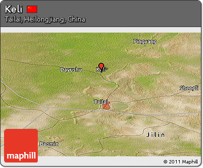 Satellite Panoramic Map of Keli