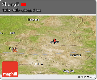 Satellite Panoramic Map of Shengli