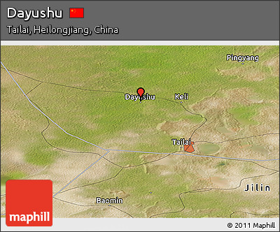 Satellite Panoramic Map of Dayushu