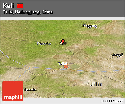 Satellite Panoramic Map of Keli