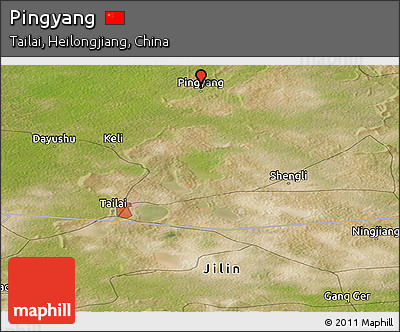 Satellite Panoramic Map of Pingyang