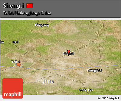 Satellite Panoramic Map of Shengli