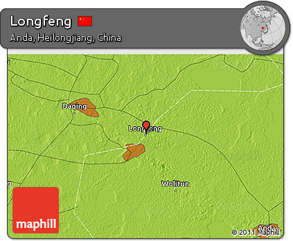 Physical 3D Map of Longfeng
