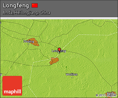 Physical 3D Map of Longfeng