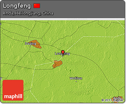 Physical 3D Map of Longfeng