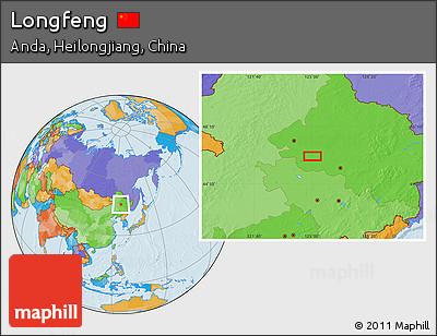 Political Location Map of Longfeng