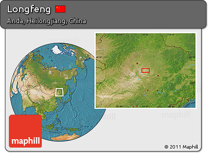 Satellite Location Map of Longfeng