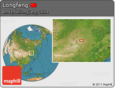 Satellite Location Map of Longfeng