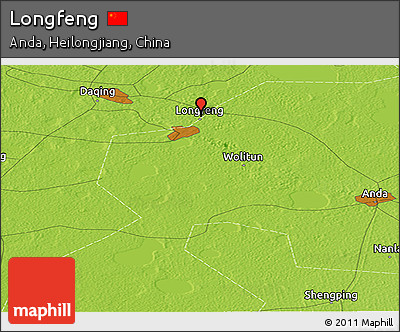 Physical Panoramic Map of Longfeng