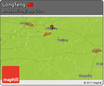 Physical Panoramic Map of Longfeng