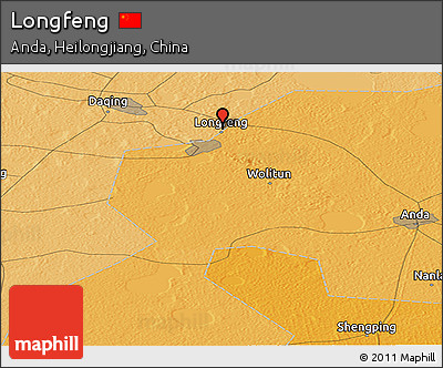Political Panoramic Map of Longfeng
