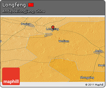 Political Panoramic Map of Longfeng
