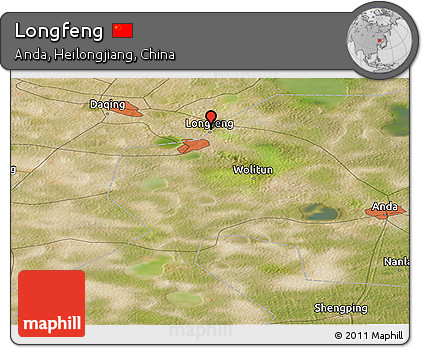 Satellite Panoramic Map of Longfeng